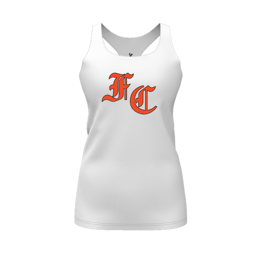 [FT0TRBWH-FYS-LOGO1] Decker Racerback Tank Top (Female Youth S, White, Logo 1)