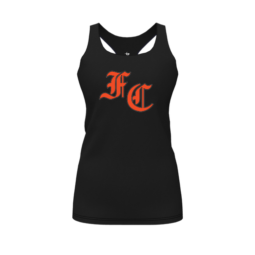 [FT0TRBBK-FYS-LOGO1] Decker Racerback Tank Top (Female Youth S, Black, Logo 1)
