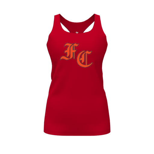 [FT0TRBRD-FYS-LOGO1] Decker Racerback Tank Top (Female Youth S, Red, Logo 1)