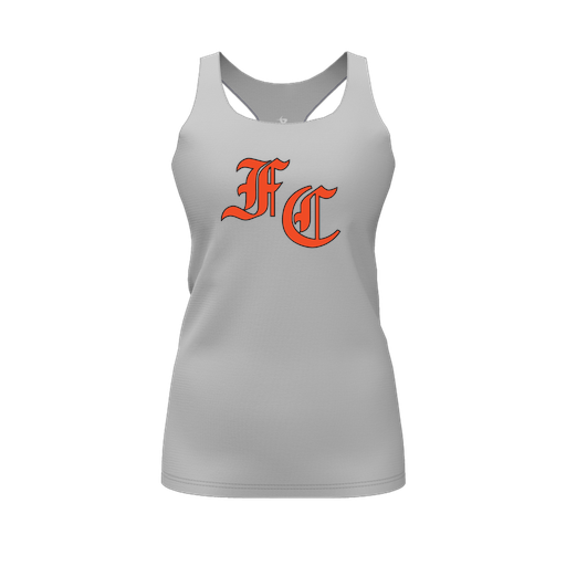 [FT0TRBGY-FYS-LOGO1] Decker Racerback Tank Top (Female Youth S, Gray, Logo 1)