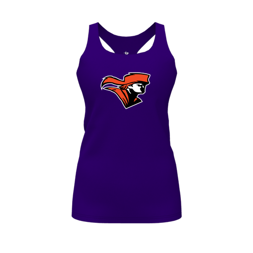 [FT0TRBPP-FYS-LOGO2] Decker Racerback Tank Top (Female Youth S, Purple, Logo 2)