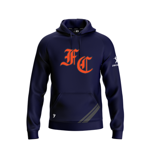 [FOLHSMNV-YXS-LOGO1] Decker Summit Hoodie (Youth XS, Navy, Logo 1)