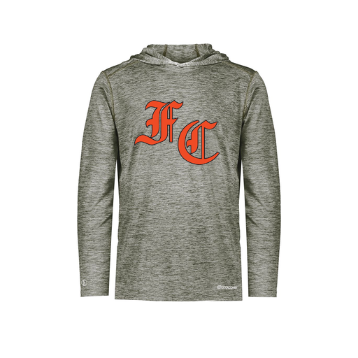 [FOLHCGGY-AS-LOGO1] Decker Men's Charge Hoodie (Adult S, Gray, Logo 1)