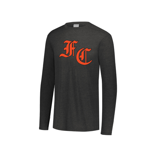 [FTLCUBBK-YS-LOGO1] Decker Youth Tri-Blend T-Shirt - Long Sleeve (Youth S, Black, Logo 1)