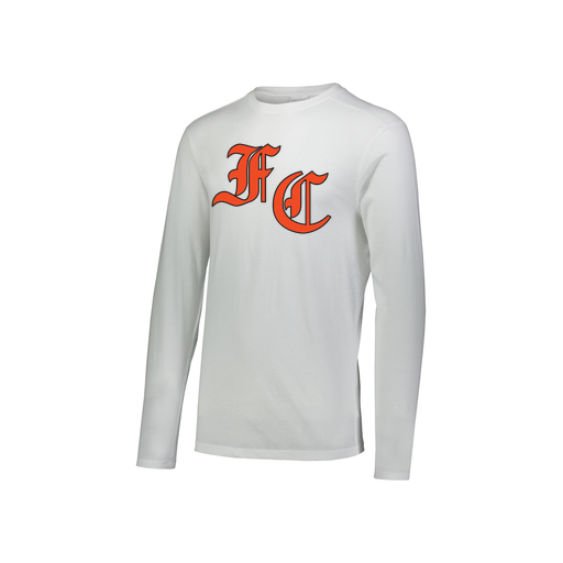 [FTLCUBWH-YS-LOGO1] Decker Youth Tri-Blend T-Shirt - Long Sleeve (Youth S, White, Logo 1)